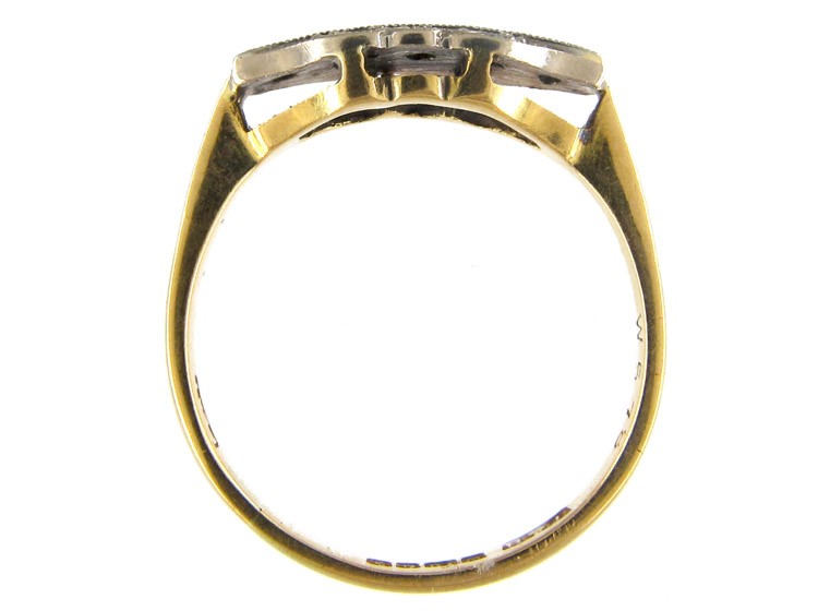 Diamond 18ct Gold & Platinum Art Deco Ring