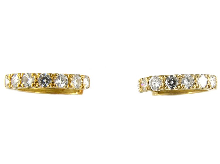 Diamond 18ct Gold Hoop Earrings