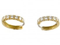 Diamond 18ct Gold Hoop Earrings
