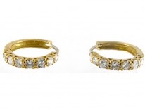 Diamond 18ct Gold Hoop Earrings