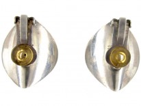 Georg Jensen Large Silver Clip-On Earrings