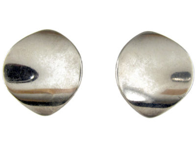 Georg Jensen Large Silver Clip-On Earrings Georg Jensen Large Silver Clip-On Earrings
