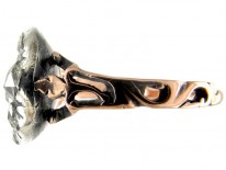 Georgian Rose Diamond Oval Cluster Ring