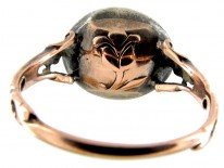 Georgian Rose Diamond Oval Cluster Ring