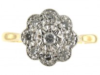 Diamond Round Cluster Ring