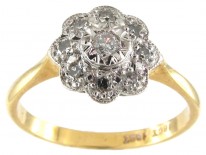 Diamond Round Cluster Ring