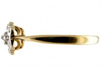 Raised Diamond Cluster Ring