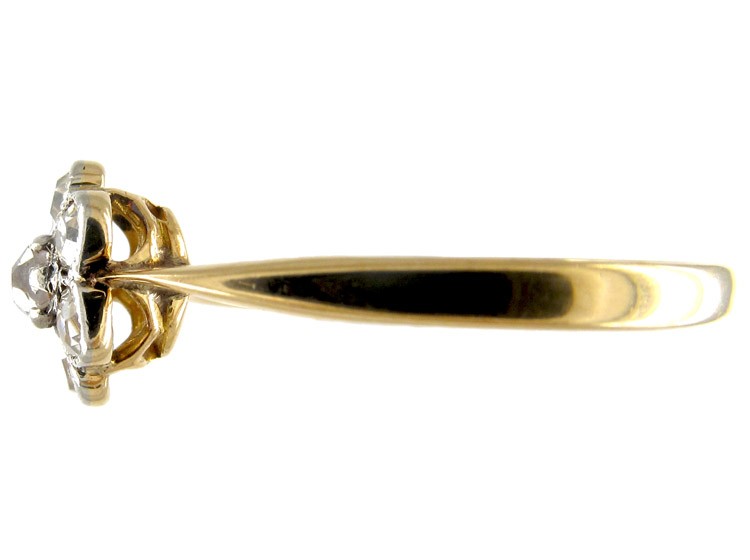 Raised Diamond Cluster Ring