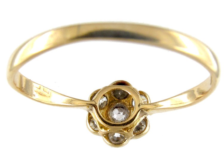 Raised Diamond Cluster Ring