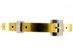 Gold & Platinum Buckle Bangle