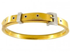 Gold & Platinum Buckle Bangle