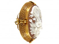 Victorian 18ct Gold Cameo Brooch