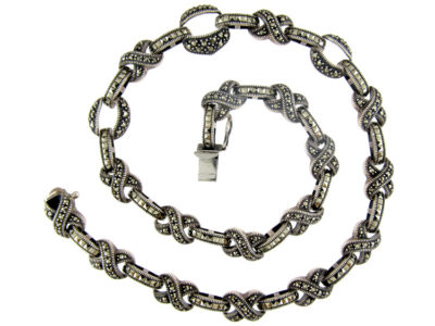 Marcasite & Silver Art Deco Collar