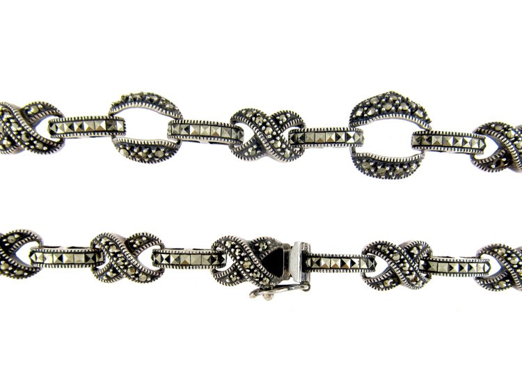 Marcasite & Silver Art Deco Collar