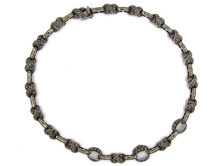 Marcasite & Silver Art Deco Collar