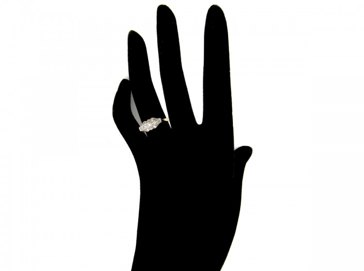 Diamond 18ct Gold & Platinum Art Deco Ring