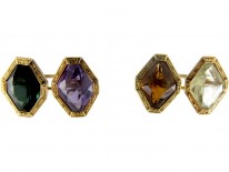 Gold Multistone Cufflinks