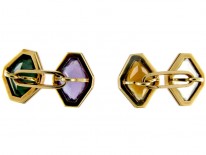 Gold Multistone Cufflinks