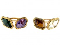 Gold Multistone Cufflinks
