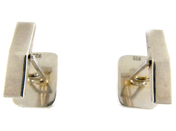 Silver ​& Agate Cufflinks