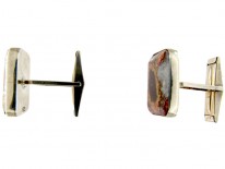 Silver ​& Agate Cufflinks