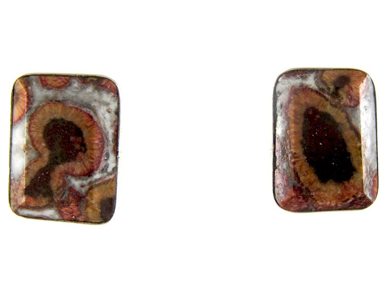 Silver ​& Agate Cufflinks