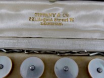 Tiffany & Co. 18ct Gold, Mother of Pearl & Diamond Buttons