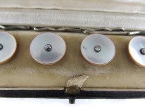Tiffany & Co. 18ct Gold, Mother of Pearl & Diamond Buttons