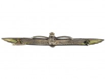 Plique-à-Jour Egyptian Revival Silver Brooch