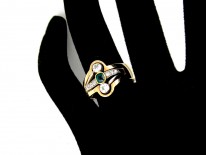 Art Nouveau Emerald & Diamond Ring
