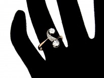 Art Nouveau Diamond Twist Ring