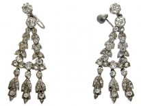 Silver & Paste Victorian Chandelier Earrings