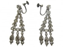 Silver & Paste Victorian Chandelier Earrings