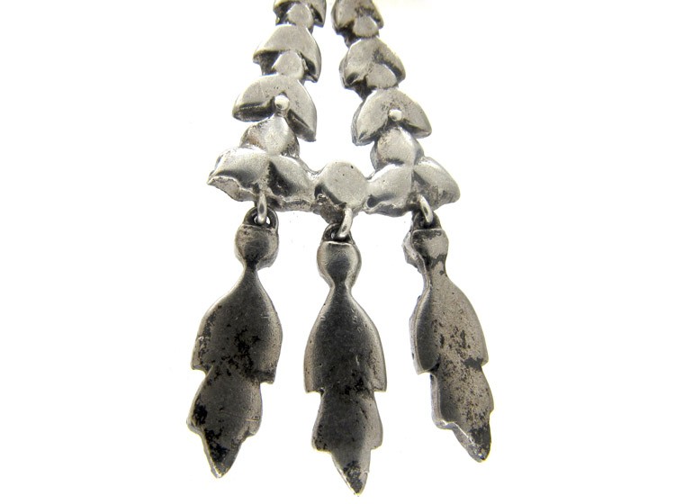Silver & Paste Victorian Chandelier Earrings