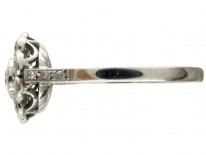 Diamond Open Cluster Art Deco Ring