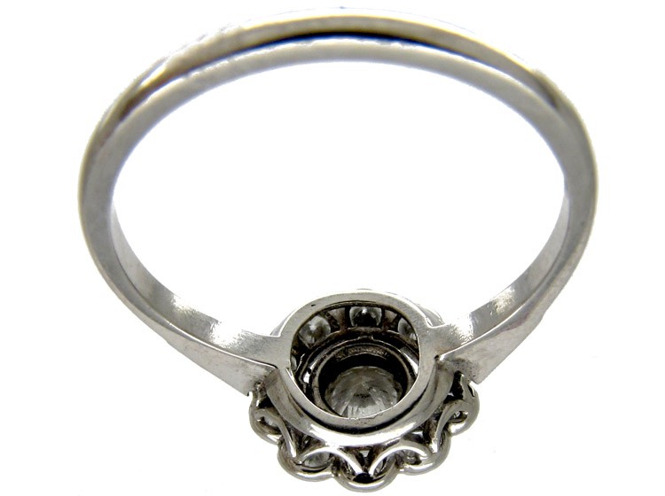 Diamond Open Cluster Art Deco Ring