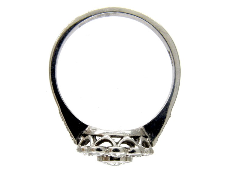 Diamond Open Cluster Art Deco Ring