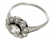 Diamond Open Cluster Art Deco Ring