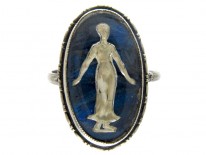 Silver Butterfly Wing & Sulphide Lady Ring