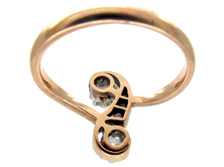 Art Nouveau Diamond Twist Ring