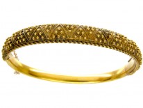 Victorian 15ct Gold Etruscan Bangle