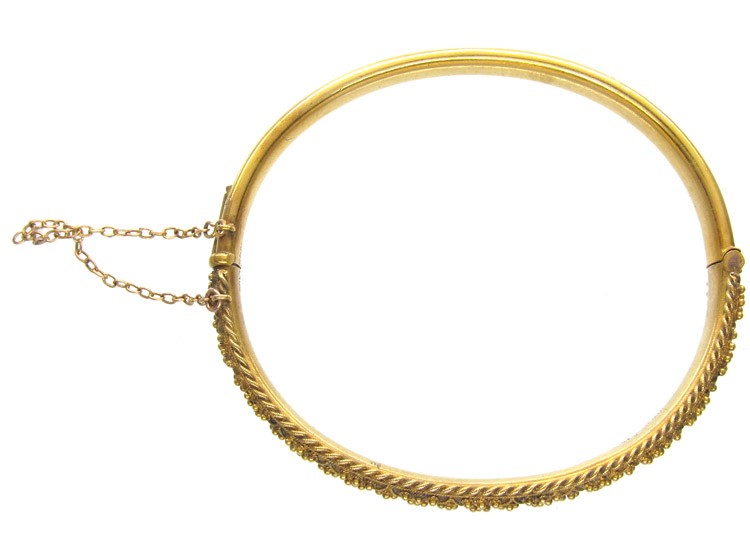 Victorian 15ct Gold Etruscan Bangle