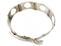 Articulated Victorian Silver Buckle Bangle