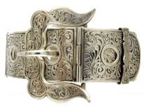 Articulated Victorian Silver Buckle Bangle