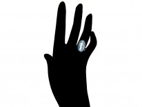 Silver Butterfly Wing & Sulphide Lady Ring
