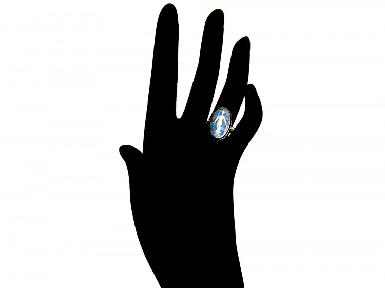 Silver Butterfly Wing & Sulphide Lady Ring