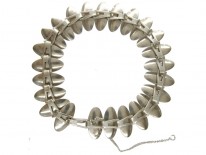 Swedish Silver Almond Shaped Sections Bracelet