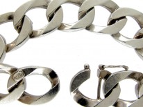 Solid Silver Curb Bracelet