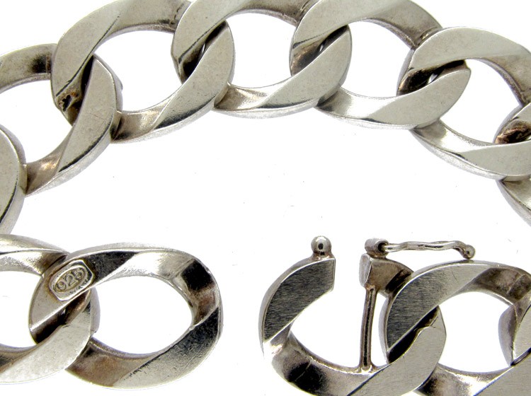Solid Silver Curb Bracelet