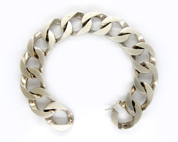 Solid Silver Curb Bracelet